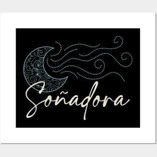 Soñadora - Moon design Posters and Art